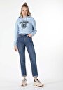 thumb-Afficher les détails de T-shirt À Manches Longues Bleu Regular Fit  Femme