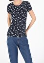 thumb-Afficher les détails de T-shirt À Manches Courtes Marine Slim Fit  Femme