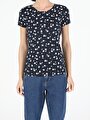 thumb-Afficher les détails de T-shirt À Manches Courtes Marine Slim Fit  Femme