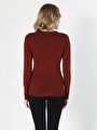 thumb-Afficher les détails de Pull Marron Slim Fit   Femme