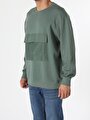 thumb-Afficher les détails de Pull-over Vert Oversize Fit  Homme