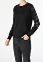 thumb-Afficher les détails de Pull-over Noir Regular Fit  Femme