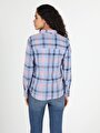 thumb-Afficher les détails de Chemise À Manches Longues Bleu Regular Fit   Femme