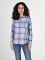 thumb-Afficher les détails de Chemise À Manches Longues Bleu Regular Fit   Femme