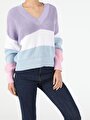 thumb-Afficher les détails de Pull Multicolou Regular Fit   Femme