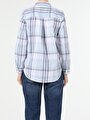 thumb-Afficher les détails de Chemise À Manches Longues Bleu Regular Fit   Femme