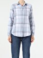 thumb-Afficher les détails de Chemise À Manches Longues Bleu Regular Fit   Femme