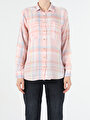 thumb-Afficher les détails de Chemise À Manches Longues Rose Regular Fit   Femme