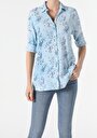 thumb-Afficher les détails de Chemise À Manches Longues Bleu Regular Fit   Femme