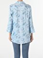 thumb-Afficher les détails de Chemise À Manches Longues Bleu Regular Fit   Femme