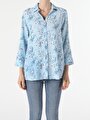 thumb-Afficher les détails de Chemise À Manches Longues Bleu Regular Fit   Femme