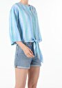 thumb-Afficher les détails de Chemise À Manches Longues Bleu Regular Fit   Femme