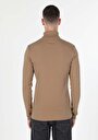 thumb-Afficher les détails de T-shirt À Manches Longues Marron Slim Fit  Homme