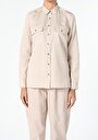 thumb-Afficher les détails de Chemise À Manches Longues Beige Regular Fit   Femme