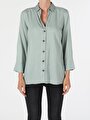 thumb-Afficher les détails de Chemise À Manches Longues Vert Slim Fit   Femme