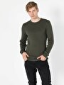 thumb-Afficher les détails de Pull Kaki Slim Fit   Homme