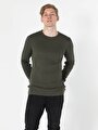thumb-Afficher les détails de Pull Kaki Slim Fit   Homme