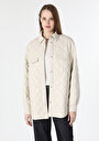 thumb-Afficher les détails de Veste Pu Beige   Regular Fit Femme