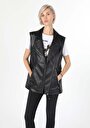 thumb-Afficher les détails de Gilet Noir Regular Fit Femme