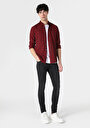 thumb-Afficher les détails de Chemise À Manches Longues Rouge    Homme