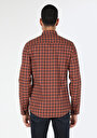 thumb-Afficher les détails de Chemise À Manches Longues Marron Slim Fit   Homme