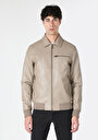 thumb-Afficher les détails de Veste Pu Marron   Slim Fit Homme