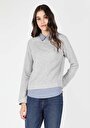 thumb-Afficher les détails de T-shirt À Manches Longues Gris Regular Fit  Femme