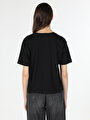 thumb-Afficher les détails de T-shirt À Manches Courtes Noir Regular Fit  Femme