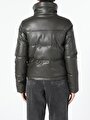 thumb-Afficher les détails de Veste Pu Kaki   Regular Fit Femme