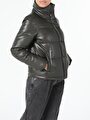 thumb-Afficher les détails de Veste Pu Kaki   Regular Fit Femme