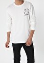 thumb-Afficher les détails de T-shirt À Manches Longues Blanc Oversize Fit  Homme