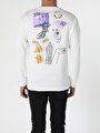 thumb-Afficher les détails de T-shirt À Manches Longues Blanc Oversize Fit  Homme