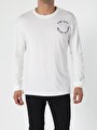 thumb-Afficher les détails de T-shirt À Manches Longues Blanc Oversize Fit  Homme