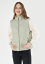 thumb-Afficher les détails de Gilet Vert Regular Fit Femme