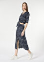 thumb-Afficher les détails de Jupe Marine Midi Skirt    Femme
