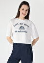 thumb-Afficher les détails de T-shirt À Manches Courtes Blanc Regular Fit Imprimé Femme