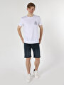 thumb-Afficher les détails de T-shirt À Manches Courtes Blanc Regular Fit Imprimé Homme