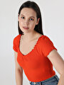 thumb-Afficher les détails de T-shirt À Manches Courtes Corail Slim Fit  Femme