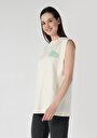thumb-Afficher les détails de T-shirt À Manches Courtes Ecru Regular Fit  Femme