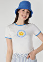 thumb-Afficher les détails de T-shirt À Manches Courtes Blanc Slim Fit  Femme