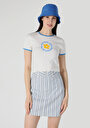 thumb-Afficher les détails de T-shirt À Manches Courtes Blanc Slim Fit  Femme