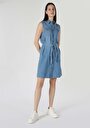 thumb-Afficher les détails de Robe Bleu Slim Fit    Femme
