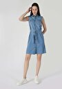 thumb-Afficher les détails de Robe Bleu Slim Fit    Femme