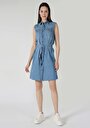 thumb-Afficher les détails de Robe Bleu Slim Fit    Femme