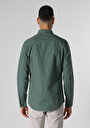 thumb-Afficher les détails de Chemise À Manches Longues Vert Slim Fit   Homme