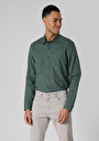 thumb-Afficher les détails de Chemise À Manches Longues Vert Slim Fit   Homme
