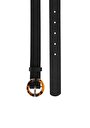 thumb-Afficher les détails de Ceinture Noir Modern Fit Femme