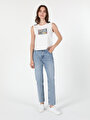 thumb-Afficher les détails de 893 Julia Pantalon Denim Tapered Leg  En  Boyfriend Fit Femme