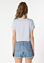 thumb-Afficher les détails de T-shirt À Manches Courtes Bleu Regular Fit  Femme