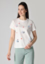 thumb-Afficher les détails de T-shirt À Manches Courtes Blanc Regular Fit  Femme